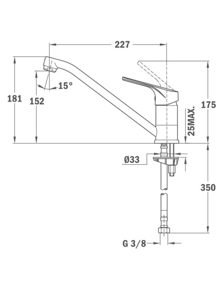 GRIFO DE COCINA MTP 913 CROMO