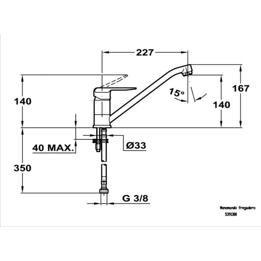GRIFO DE COCINA IN 913 CROMO