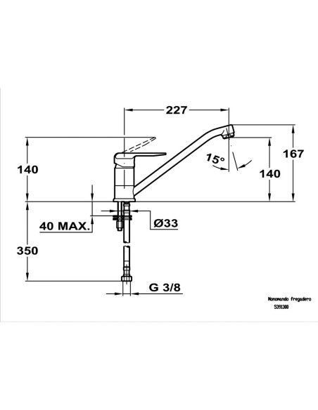 GRIFO DE COCINA IN 913 CROMO