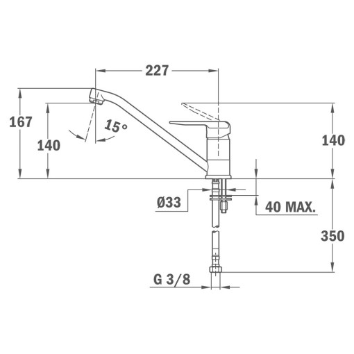 GRIFO DE COCINA IN 913 CROMO