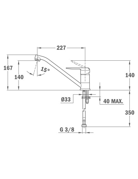 GRIFO DE COCINA IN 913 CROMO