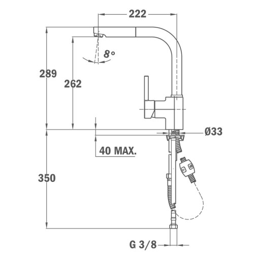 GRIFO DE COCINA ARK 938 I