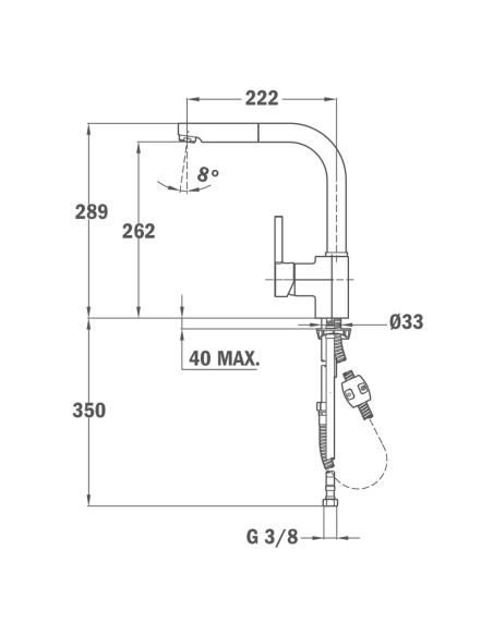 GRIFO DE COCINA ARK 938 I