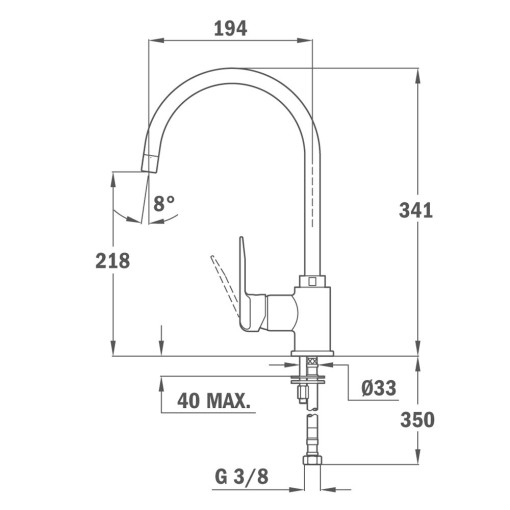 GRIFO DE COCINA IN 995 CROMO