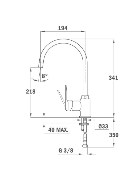 GRIFO DE COCINA IN 995 CROMO