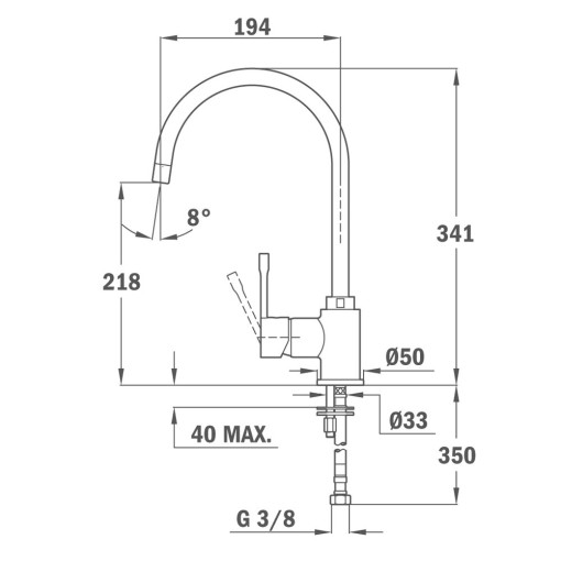 GRIFO DE COCINA SP 995 I
