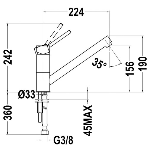 GRIFO DE COCINA AUK 913
