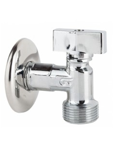 Válvula De Esfera Escuadra Para Lavadora 1/2" X 3/4"