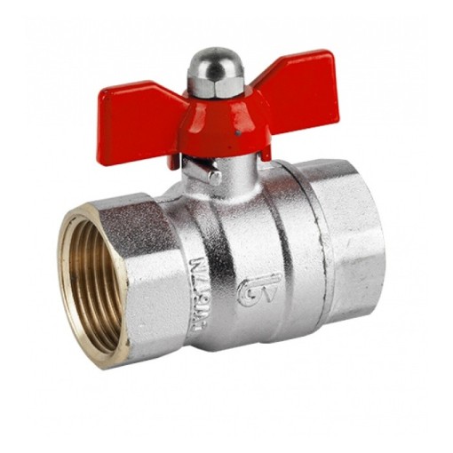 Válvula De Esfera Rosca H-H Con Mando De Palomilla