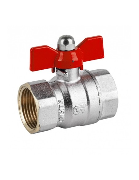 Válvula De Esfera Rosca H-H Con Mando De Palomilla