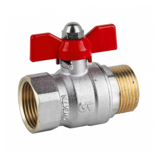 Válvula De Esfera Rosca M-H Con Mando De Palomilla