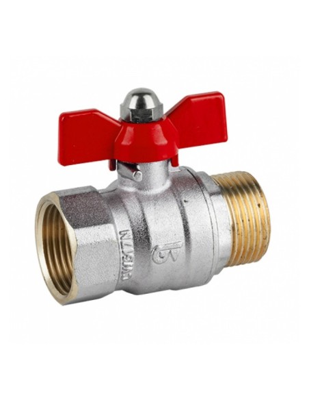 Válvula De Esfera Rosca M-H Con Mando De Palomilla