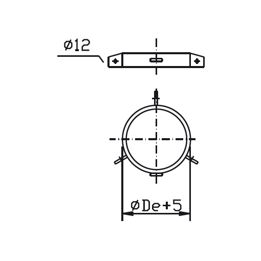 ABRAZADERA DE VIENTOS  DOBLE PARED DINAK