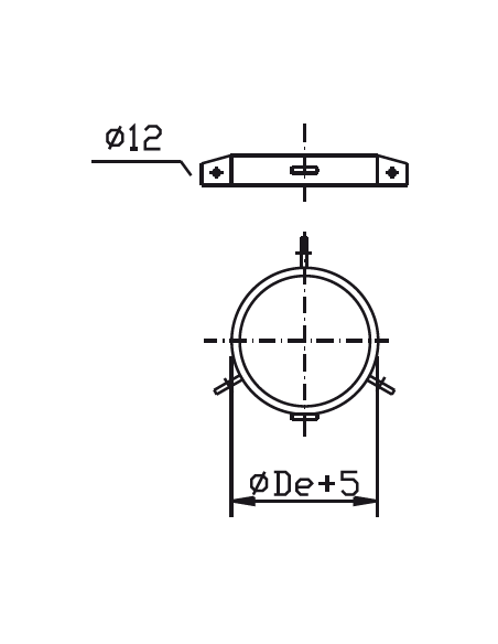 ABRAZADERA DE VIENTOS  DOBLE PARED DINAK