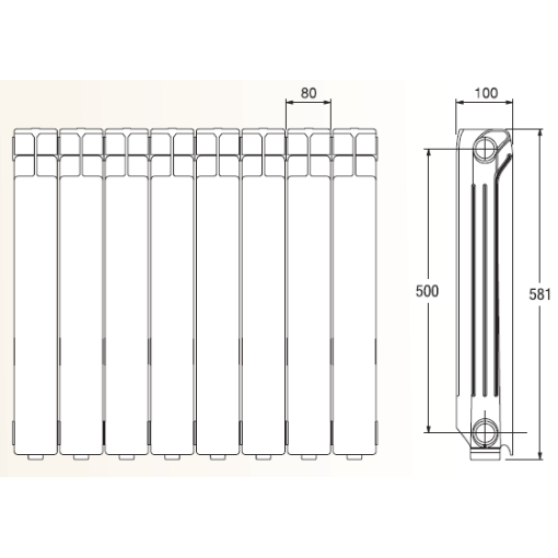 RADIADOR DE ALUMINIO XIAN 600 N FERROLI