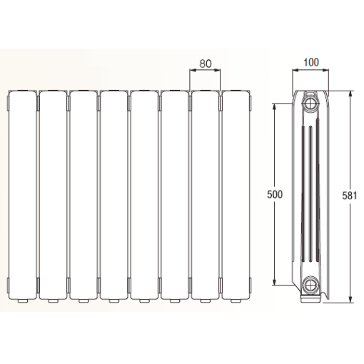 RADIADOR DE ALUMINIO EUROPA 600 C FERROLI