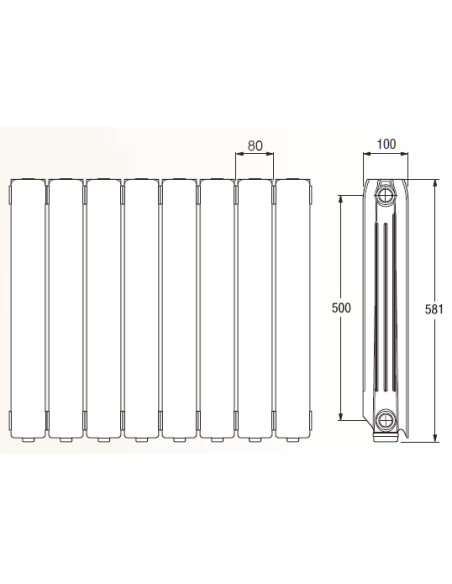 RADIADOR DE ALUMINIO EUROPA 600 C FERROLI