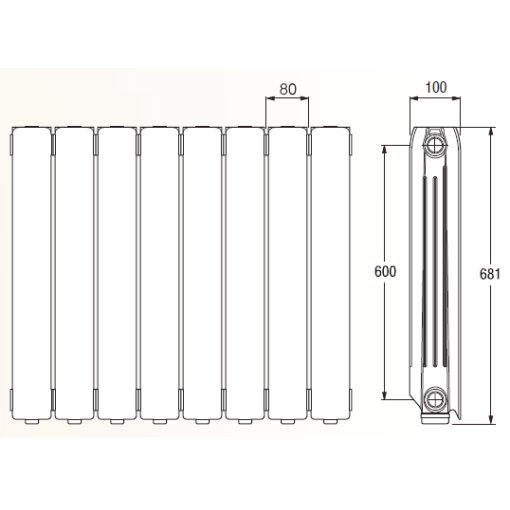 RADIADOR DE ALUMINIO EUROPA 700 C FERROLI