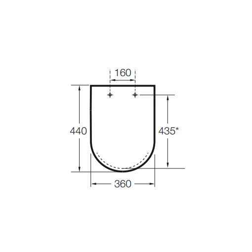 TAPA WC Y ASIENTO 560 MM. HALL ROCA