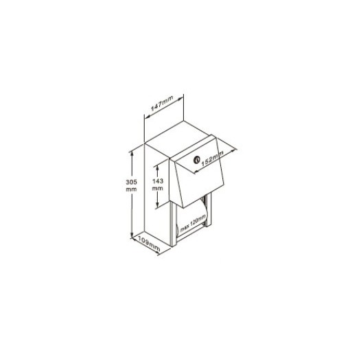 Dispensador Doble Rollo Mural INOX 304 Satinado