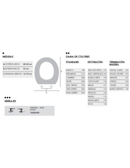 Assento Sanitário Modelo TANGO UNIVERSAL RESIWOOD