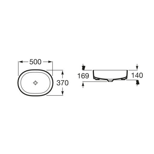 Lavabo sobre-encimera INSPIRA ROUND ROCA