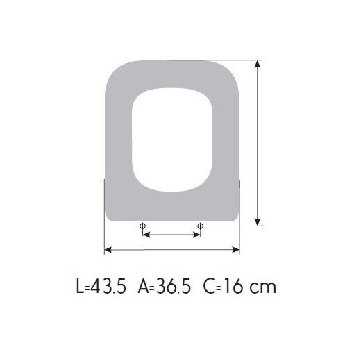 Tapa WC GALA EMMA SQUARE