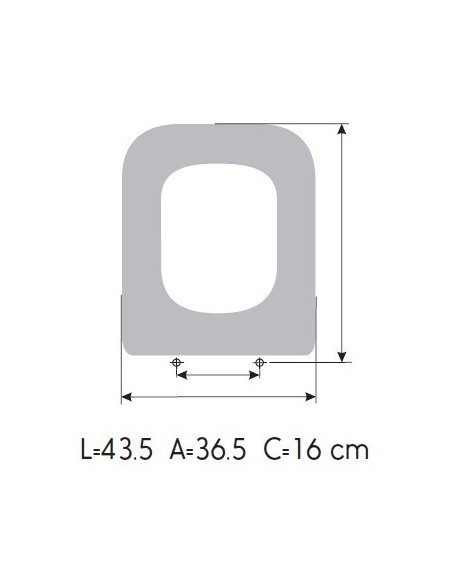 Tapa WC GALA EMMA SQUARE