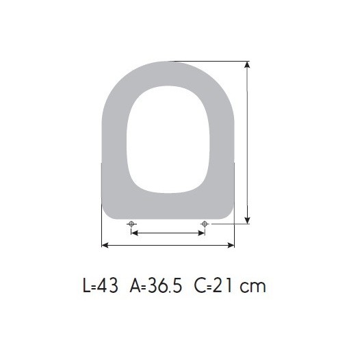 Tapa WC DURAVIT DARLING RECTO