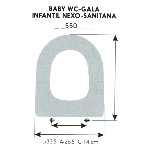 Tapa  WC infantil BABY WC-GALA / NEXO-SANITANA (Tapa + Aro)