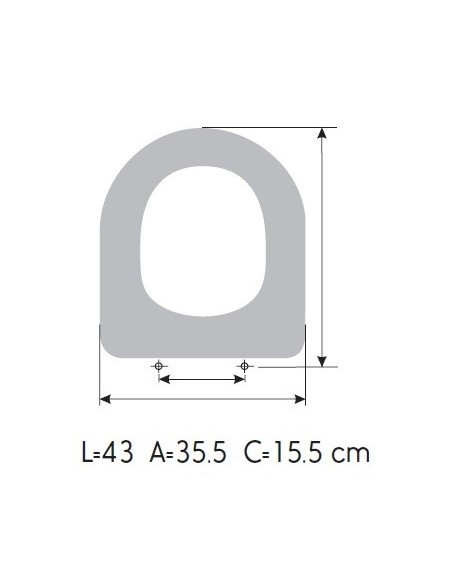 Tapa WC GALASSIA M2-50 CM