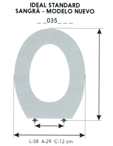 Tpa WC Infantil IDEAL STANDARD / SANGRA MODELO NUEVO (Tapa + Aro)