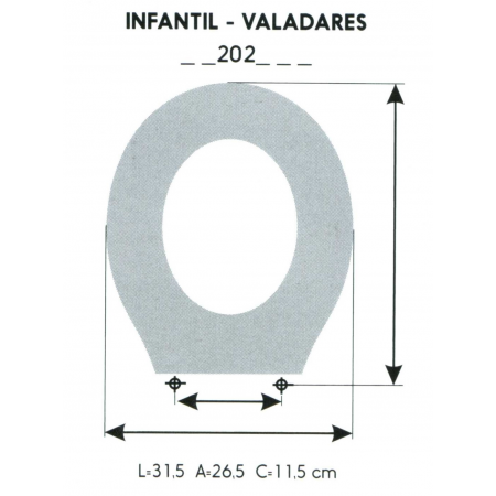 Tapa WC Infantil VALADARES (Tapa + Aro)