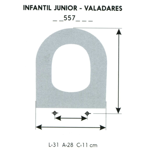 Tapa WC Infantil JUNIOR-VALADARES (Tapa + aro)