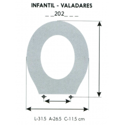 Abattant WC enfant VALADARES (anneau simple)