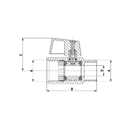 Valv.Miniesfera Mh  1/4"  C/Maneta