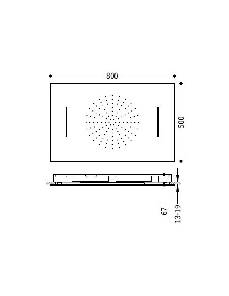 Rociador ducha a techo 2 funciones INOX TRES