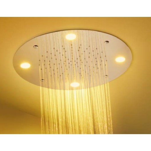 Pomme de douche à 2 voies montée au plafond Inox CROMOTERAPIA TRES