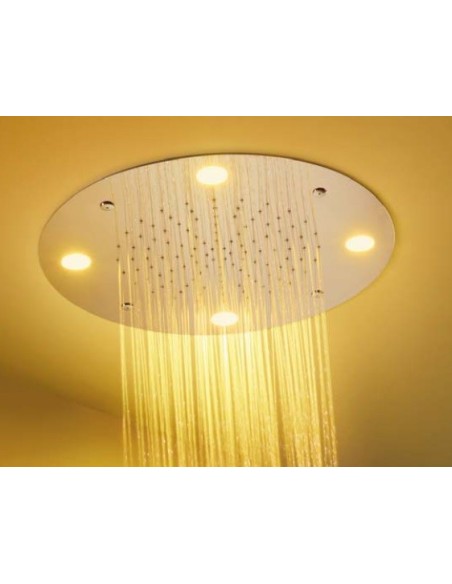 Pomme de douche à 2 voies montée au plafond Inox CROMOTERAPIA TRES