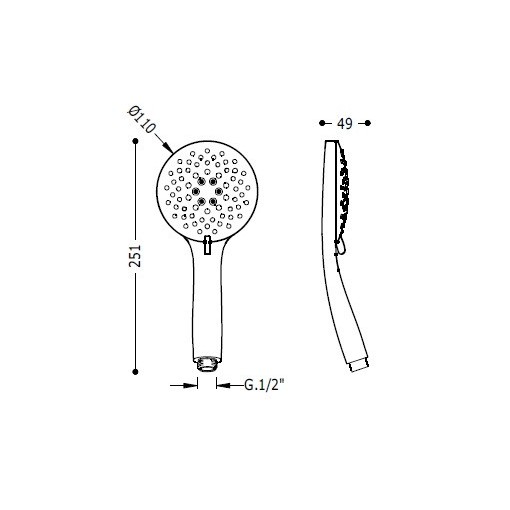 Ducha masaje 5 tipos de chorro TRES