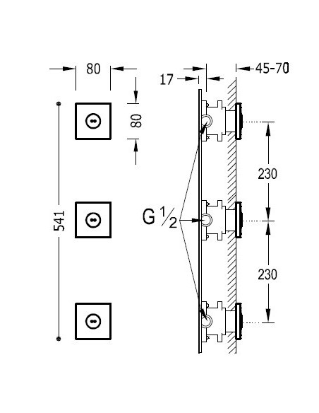 Juego 3 Jets Empotrados De Hidromasaje TRES
