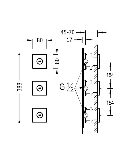 Juego 3 Jets Empotrados Para Hidromasaje TRES