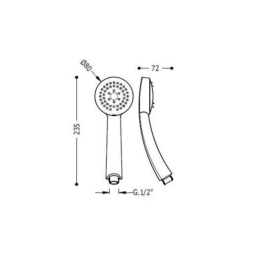 Ducha anticalcárea AQUA