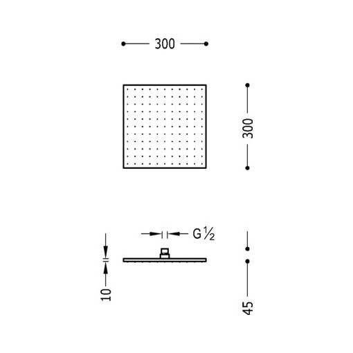 Rociador de ducha CUB-300 TRES