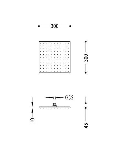 Rociador de ducha CUB-300 TRES