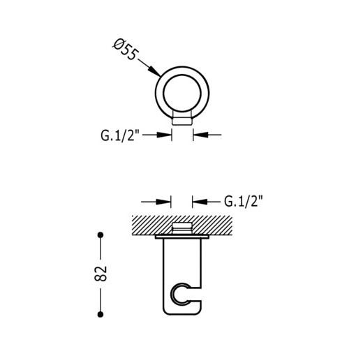 Soporte Para Ducha Con Base Circular TRES