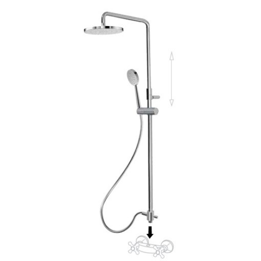 Kit De Ducha Fija y Móvil TRES