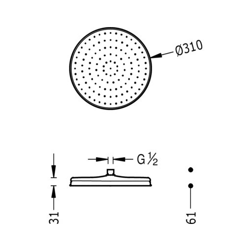 Rociador ducha anticalcárea CLASIC/RETRO TRES
