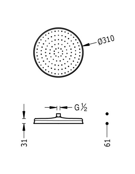 Rociador ducha anticalcárea CLASIC/RETRO TRES