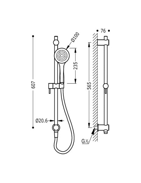 Kit De Ducha Con Toma De Agua TRES